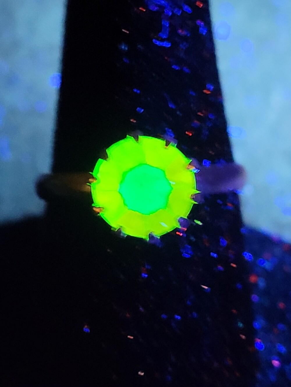 Vintage Uranium Glass Costume Ring